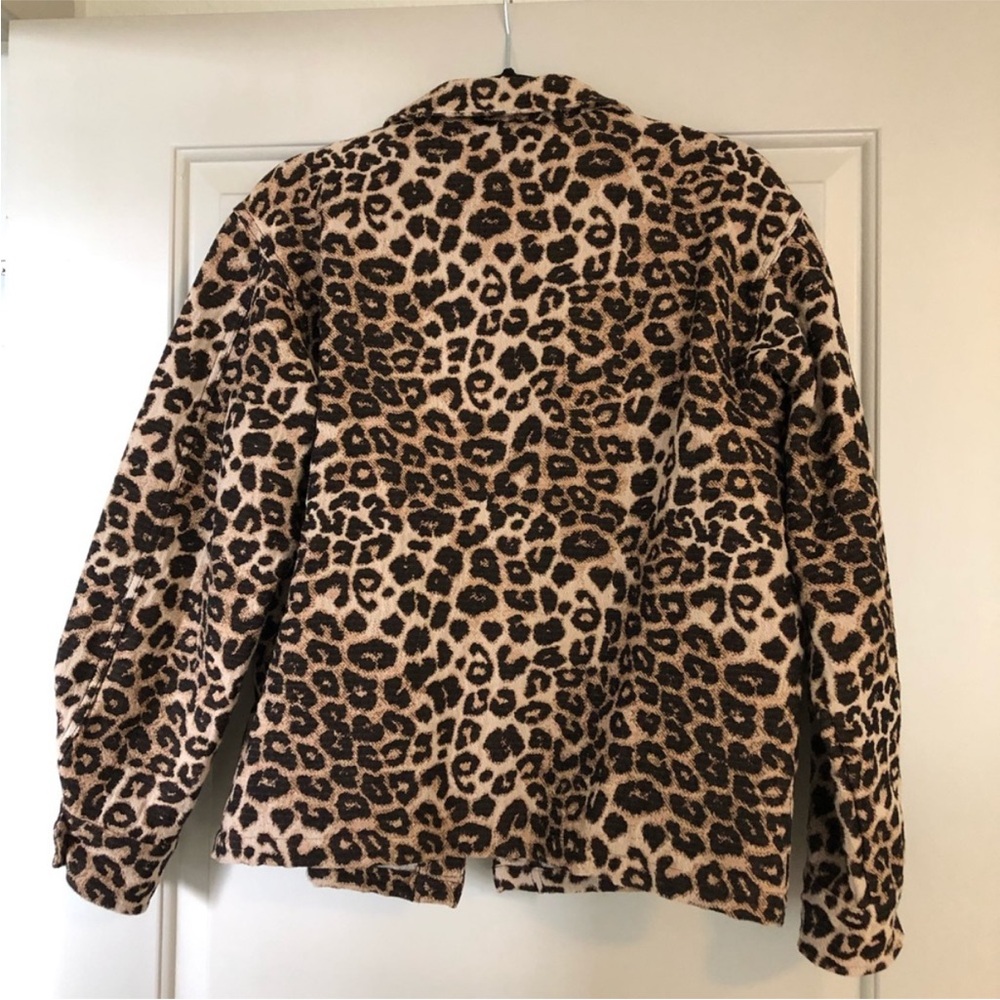 Anine Bing Flynn Leo Leopard Print Jacket XS | Flynn Utility Shirt Jacket Cotton - Picture 14 of 14